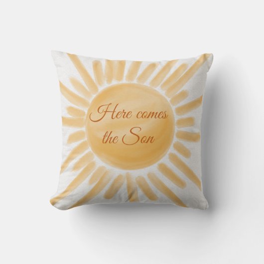 Hier komt de Son Sunshine Ray van Sun Baby Kussen (Voorkant)