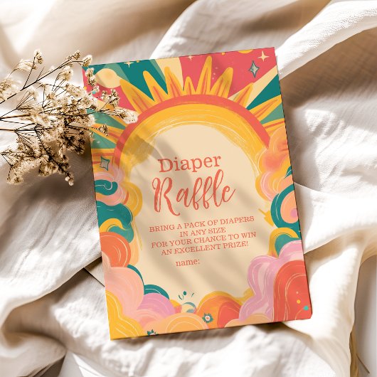 Hier komt de Son Yellow Sunshine Diapper Raffle Informatiekaartje
