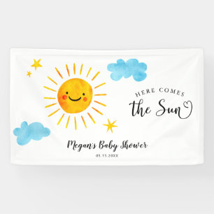 Hier komt de Sun Baby shower Banner