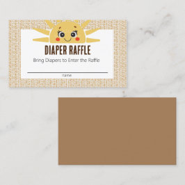 Hier komt de Sun Baby shower Luier Raffle Kaart Visitekaartje