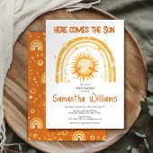 Hier komt de Sun baby shower uitnodiging