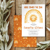 Hier komt de Sun baby shower uitnodiging
