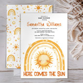 Hier komt de Sun baby shower uitnodiging