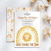 Hier komt de Sun baby shower uitnodiging