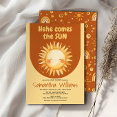 Hier komt de Sun baby shower uitnodiging