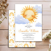 Hier komt de Sun baby shower uitnodiging