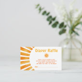 Hier komt de Sun Boho Baby shower Diaper Raffle Informatiekaartje (Staand voorkant)