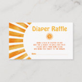 Hier komt de Sun Boho Baby shower Diaper Raffle Informatiekaartje (Voorkant)