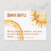 Hier komt de Sun Boho baby shower Enclosure Kaart (Voorkant)