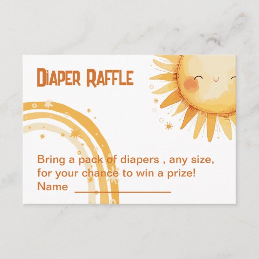 Hier komt de Sun Boho baby shower Enclosure Kaart (Voorkant)