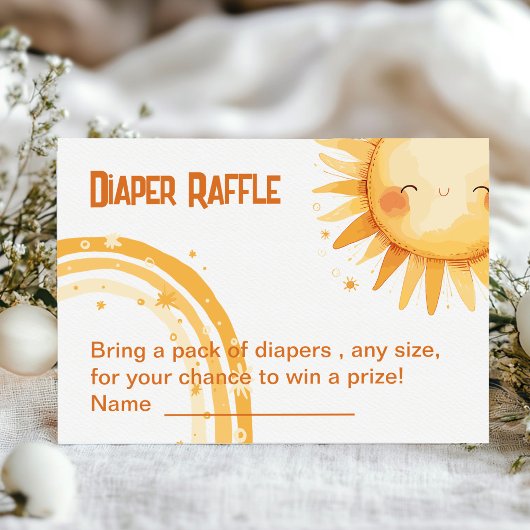 Hier komt de Sun Boho baby shower Enclosure Kaart