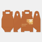 Hier komt de Sun Boho baby shower Enclosure Kaart Bedankdoosjes (Ongevouwen)