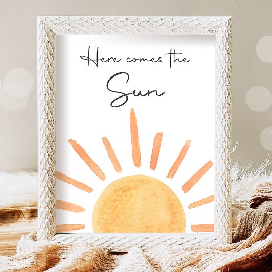 Hier komt de Sun Boho Little Sunshine Party Poster