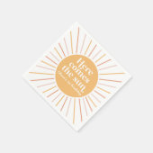 Hier komt de Sun Boho Sunshine-verjaardag Servet (Hoek)