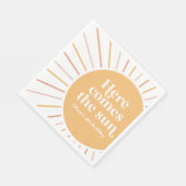 Hier komt de Sun Boho Sunshine-verjaardag Servet (Hoek)