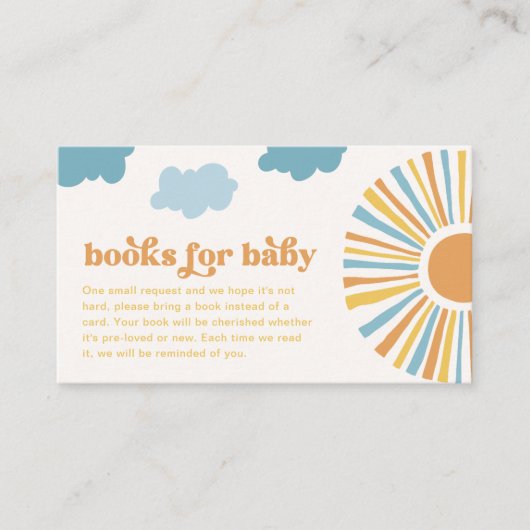 Hier komt de Sun Books voor Baby Kaarten (Voorkant)