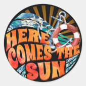 Hier komt de Sun Classic Round Sticker (Voorkant)