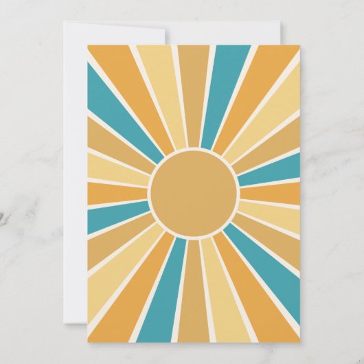 Hier komt de Sun Co-Ed Baby shower-uitnodiging Kaart (Achterkant)