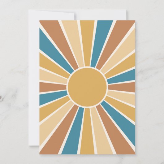 Hier komt de Sun Co-Ed Baby shower-uitnodiging Kaart (Achterkant)