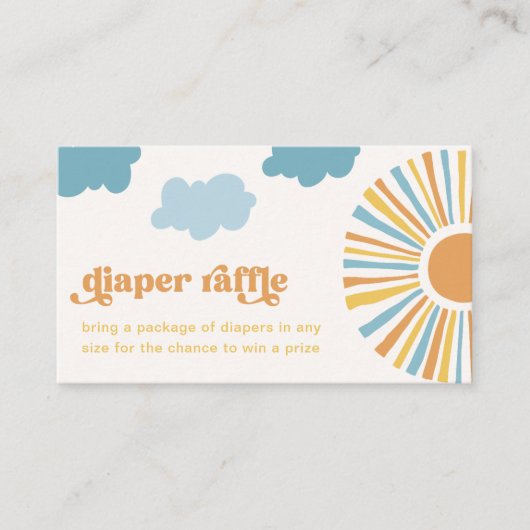 Hier komt de Sun Diaper Raffle Kaarten (Voorkant)