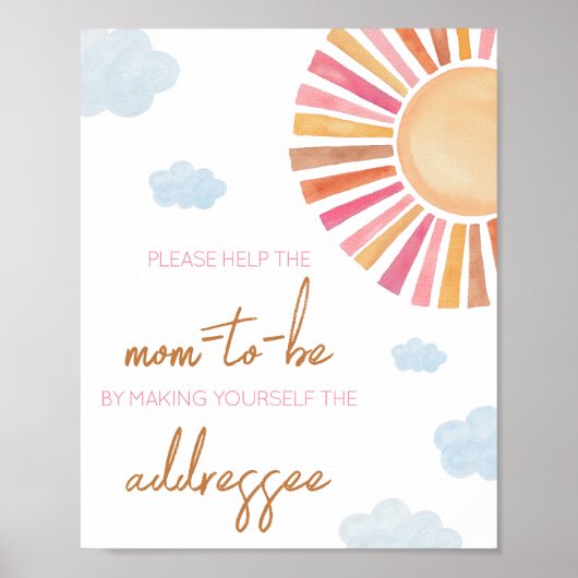 Hier komt de Sun Girl Envelope Station Poster (Voorkant)