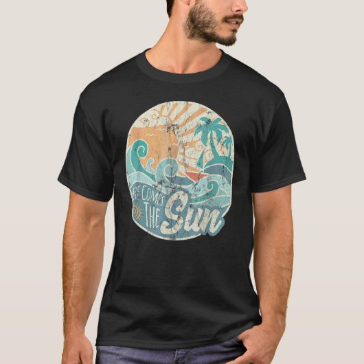 Hier komt de Sun Retro 60s Faded Summer T-shirt (Voorkant)