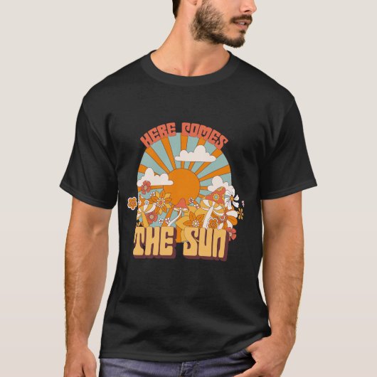 Hier komt de Sun Retro Design T-shirt (Voorkant)