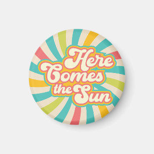 Hier komt de Sun Retro Summer Vibes Magneet