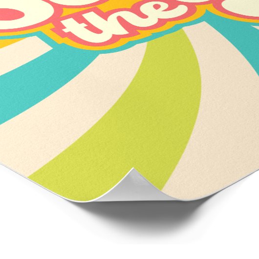 Hier komt de Sun Retro Summer Vibes Poster (Hoek)