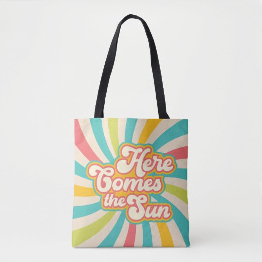 Hier komt de Sun Retro Summer Vibes Tote Bag (Voorkant)
