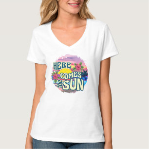 Hier komt de Sun Retro Tropical Hawaiian Beach T-shirt