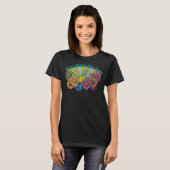 Hier komt de Sun Spring Hippie Peace Sign Floral T-shirt (Voorkant volledig)