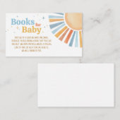Hier komt de Sunshine Baby shower Boeken voor Baby Informatiekaartje (Voorkant / Achterkant)