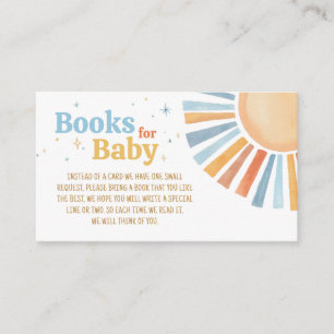 Hier komt de Sunshine Baby shower Boeken voor Baby Informatiekaartje
