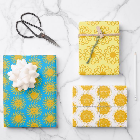 Hier komt de Sunshine Gift Wrap Reeks Inpakpapier Vel (Voorkant)