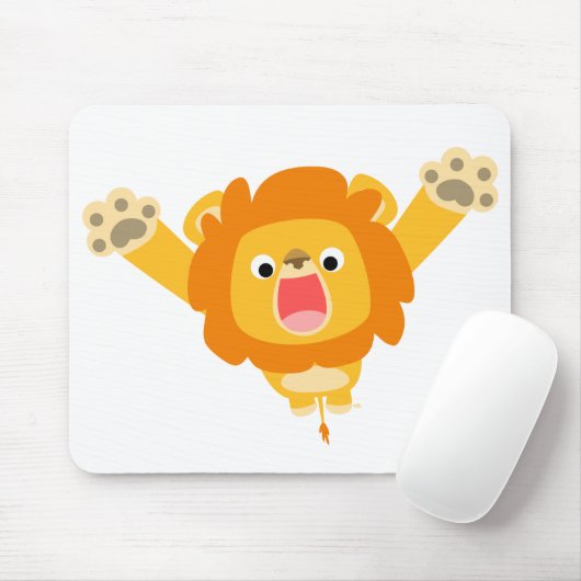 Hier komt de Trouble (schattige cartoon-lion) mous Muismat (Met muis)