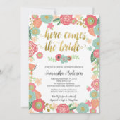 Hier komt de Uitnodiging van de Bridal van de Brid (Voorkant)