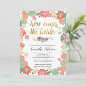 Hier komt de Uitnodiging van de Bridal van de Brid (Staand voorkant)