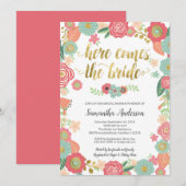 Hier komt de Uitnodiging van de Bridal van de Brid (Voorkant / Achterkant)