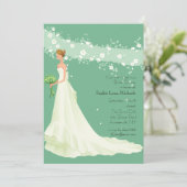 Hier komt de Uitnodiging van de Bridal van de Brid (Staand voorkant)