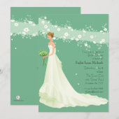 Hier komt de Uitnodiging van de Bridal van de Brid (Voorkant / Achterkant)