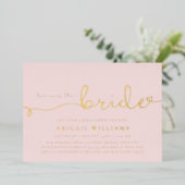 Hier komt de Uitnodiging van de Folie van de Bride (Staand Voorkant)