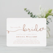 Hier komt de Uitnodiging van de Folie van de Bride (Staand Voorkant)