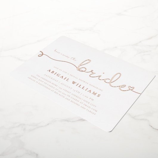 Hier komt de Uitnodiging van de Folie van de Bride (Gedraaid)