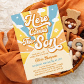 Hier komt de uitnodiging van het Baby shower Son