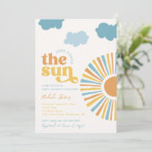 Hier komt de uitnodiging van het Baby shower van d (Staand voorkant)