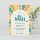 Hier komt de uitnodiging van het Baby shower van d (Staand voorkant)