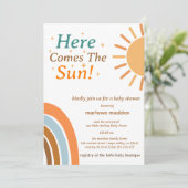 Hier komt de uitnodiging van het Baby shower van d (Staand voorkant)