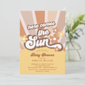 Hier komt de Uitnodiging van het Baby shower van d (Staand voorkant)