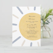 Hier komt de Uitnodiging van het Baby shower van d (Staand voorkant)